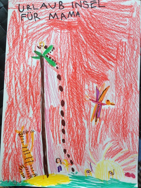Urlaub insel fur mama (kamile butkute, 5 jahre)