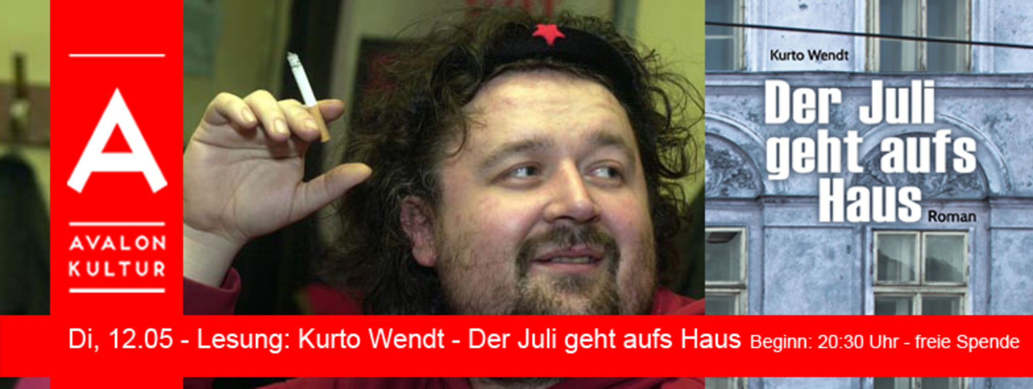 Lesung Kurto Wendt Der Juli Geht Aufs Haus Josefstadt
