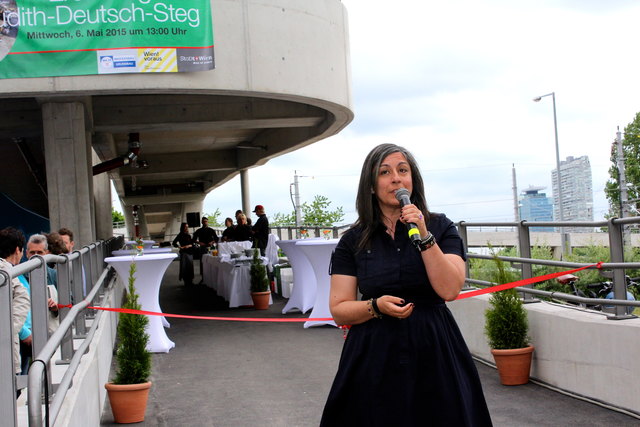 Wiens Vizebürgermeisterin und Verkehrsstadträtin Maria Vassilakou bei ihrer Eröffnungsrede