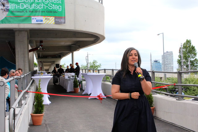 Wiens Vizebürgermeisterin und Verkehrsstadträtin Maria Vassilakou bei ihrer Eröffnungsrede