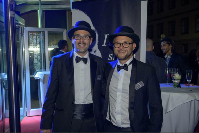 Die beiden Geschäfsführer von Steinmayr & Co Insurance Brokers GmbH Michael Perlornigg und Christian Steinmayr luden am 24.April zu einem weiteren Kundenevent letztmalig in den Kammerspielen um das umjubelte Tanzstück Charlie Chaplin der Tanzkompanie des Tiroler Landestheaters zu erleben.  http://www.steinmayr.co | Foto: Steinmayr & Co Insurance Brokers GmbH