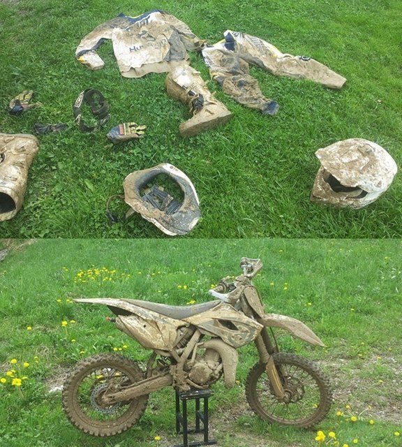 ordentlich Arbeit gab es für Lukas Blamauer aus Opponitz nach dem letzten Trainingseinsatz! | Foto: Lukas Blamauer LB99 Enduro Racing