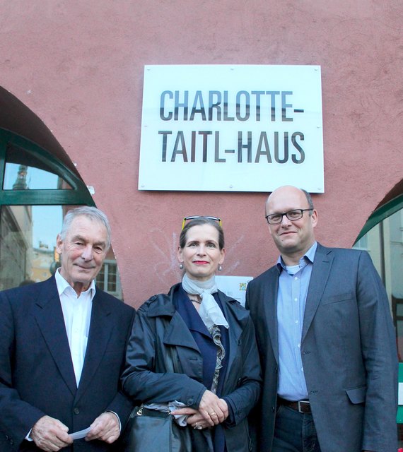 Initiatoren des Lern- und Gedenkortes: Zeitgeschichtler Gottfried Gansinger, Sieglinde Frohmann Leiterin der Kulturabteilung der Stadt Ried, Lehrer Andreas Hofinger.