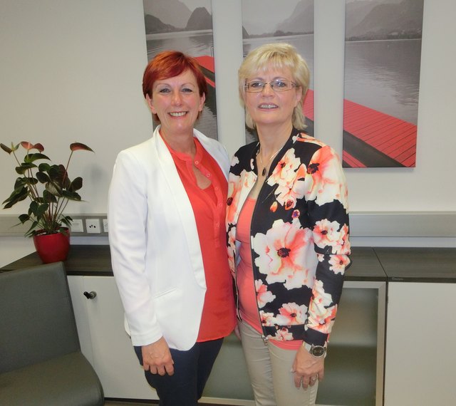 Klaudia Friedl und Susanna Rathmanner wollen soziale Weiterentwicklung. | Foto: SPÖ Oberpullendorf