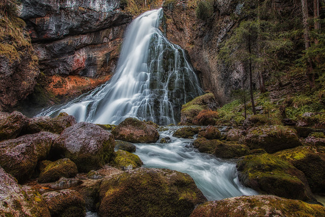 immer wieder ein Motiv wert, der Gollinger Wasserfall