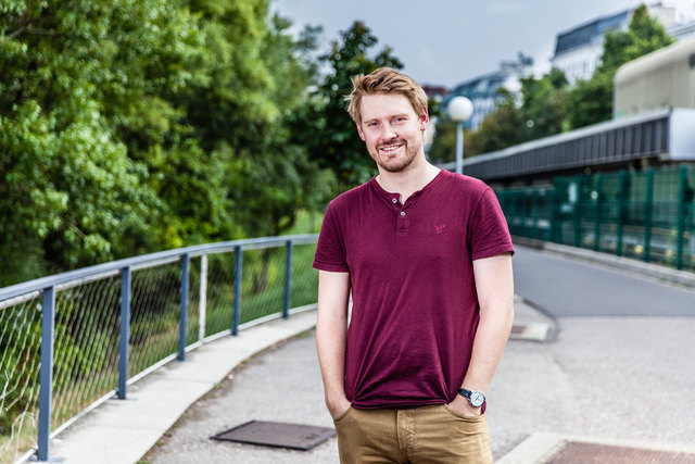 Präsentation der Jugendkandidaten der SPÖ Wien für die Wien-Wahl am 11. Oktober: Marcus Gremel, der 31-jährigen Vorsitzende der Jungen Generation kandidiert auf Platz 17. | Foto: Michael Mazohl