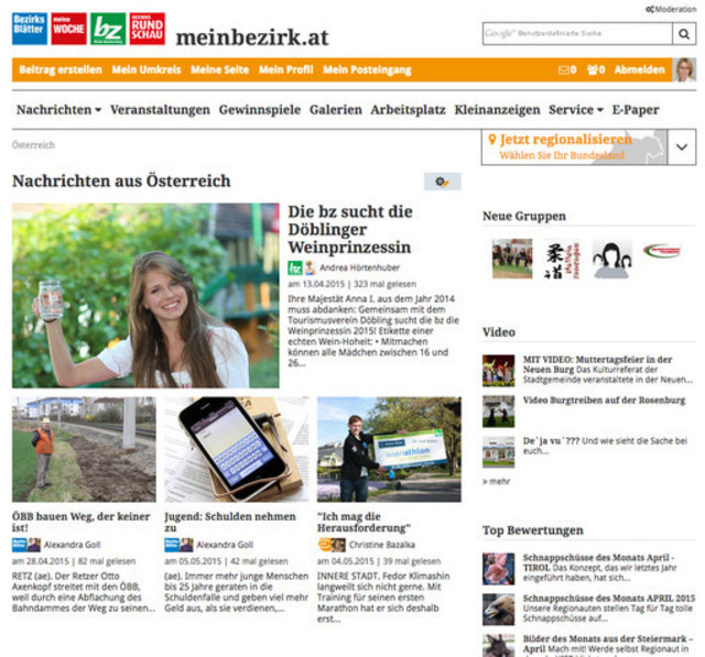 meinbezirk.at erstrahlt im neuen Glanz. | Foto: RMA
