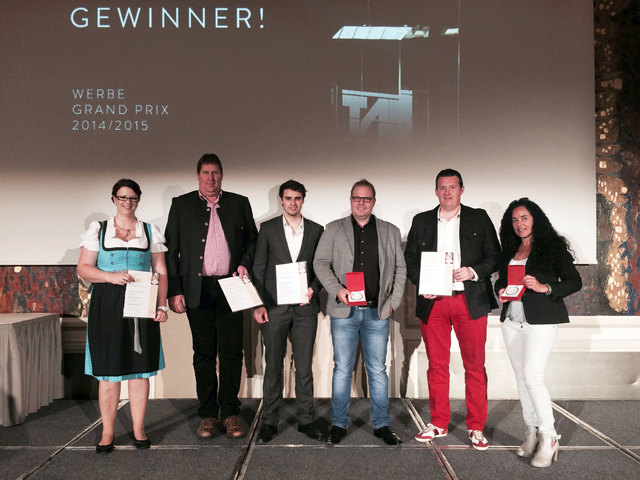 Die Wörgler Werbeagentur durfte sich über zwei Goldmedaillen beim "Tourist Austria International" Werbe Grand Prix freuen.