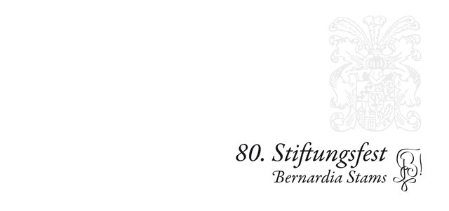 Die Einladung zum 80. Stiftungsfest der Bernardia Stams.