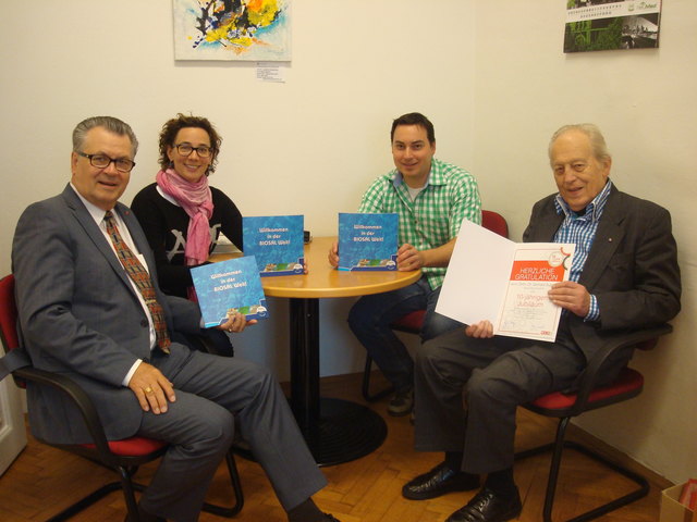 Obmann Peter Hopfeld,Bezirksstellenleiterin Anna Schrittwieser, Michael Supancic, Gerhard Supancic | Foto: Bezirksstelle Korneuburg