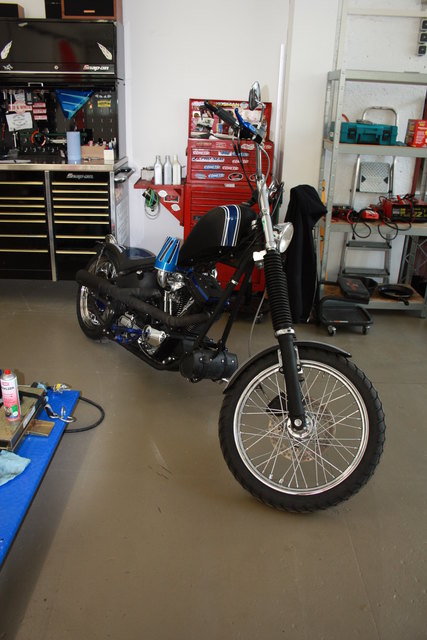 Eine der drei Harley-Davidson Motorräder mit denen Gerald Gruber privat unterwegs ist