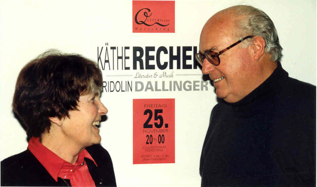Käthe Recheis - Lesung mit Fridolin Dallinger - Klavier am 25. November 1994 bei der QULTURSzene Hörsching