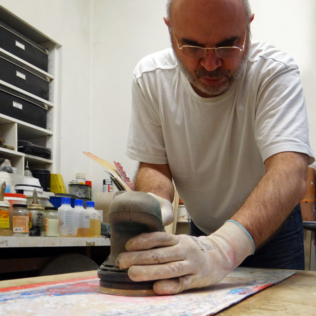 Ladi Bartok / Portraits in Mischtechnik auf handgefertigtem Strukturpapier