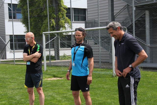 Manfred Karlsböck, Sebastian Leibetseder und der Olympiateilnehmer im Stabhochsprung, Georg Werthner. | Foto: Foto: privat
