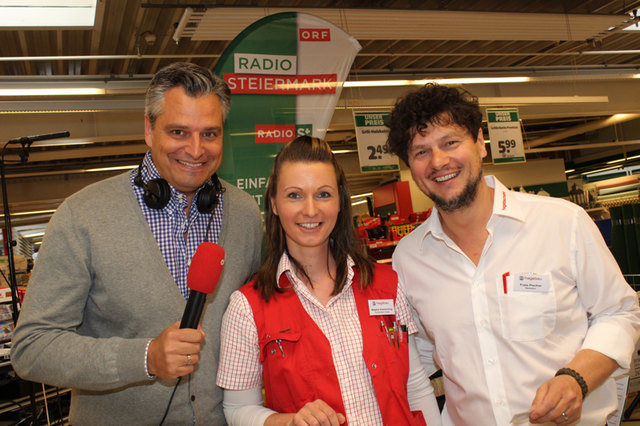 Dorian Steidl war mit seinem Radio Steiermark Live-Wurlitzer bei Hagebau Vogl in Rosental. | Foto: KK