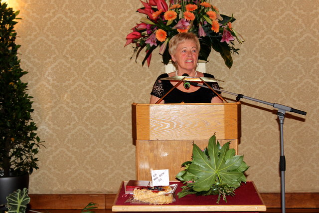 Hannelore Erdle bei ihrer Dankesrede