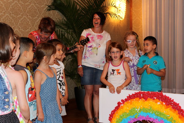 Der Kindergarten vom Campus Donaufeld bringt ein Ständchen