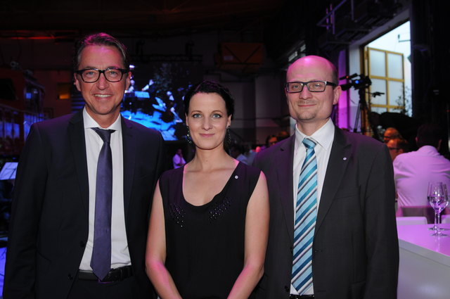 Salzburg AG-Vorstand Leonhard Schitter, SVV-Geschäftsführerin Allegra Frommer und ÖBB-Regionalleiter Christian Spanner