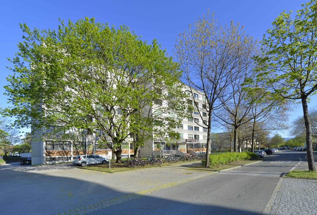 Außenaufnahme Mozartheim: Das Heim soll saniert werden und weiterhin als Studentenwohnheim zur Verfügung stehen