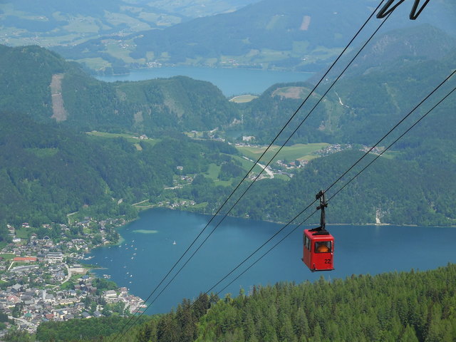 Blick vom Zwölferhorn auf den Wolfgangsee