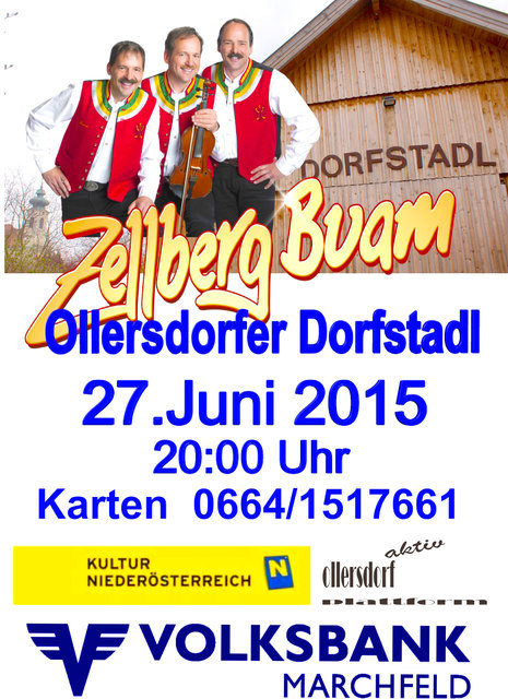 Die beliebten Zillertaler Zellberg-Buam geben ein Stelldichein im Dorfstadl Ollersdorf. | Foto: privat