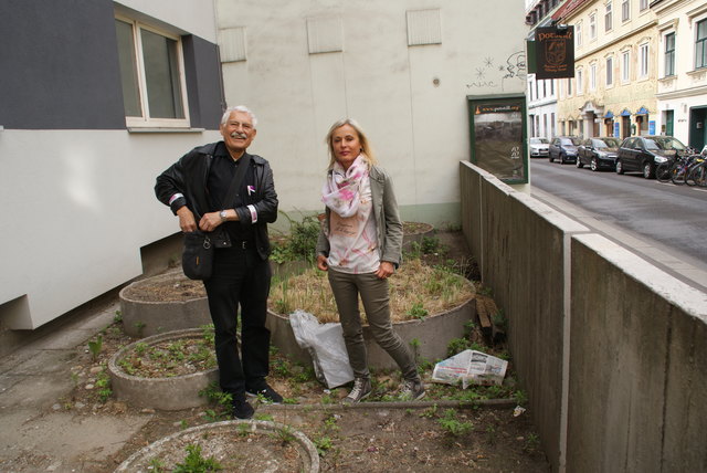Müll und Betonringe prägen das Bild des einstigen Grünstreifens.