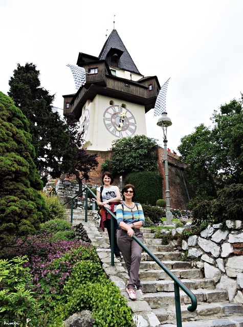 Gleich sind wir oben angelangt, der Uhrturm zum greifen nah