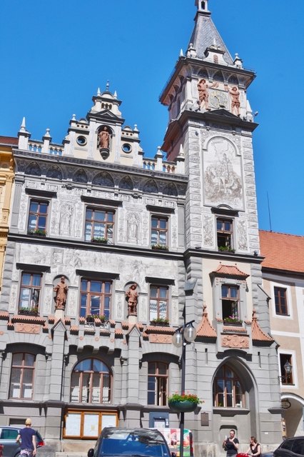 Rathaus von PRACHATICE, einer kleinen Kreisstadt in Südböhmen.