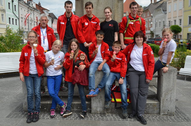 Grünburger Jugendrotkreuzler starten beim Erste-Hilfe-Bundesbewerb in Strasswalchen. | Foto: OÖRK Kirchdorf