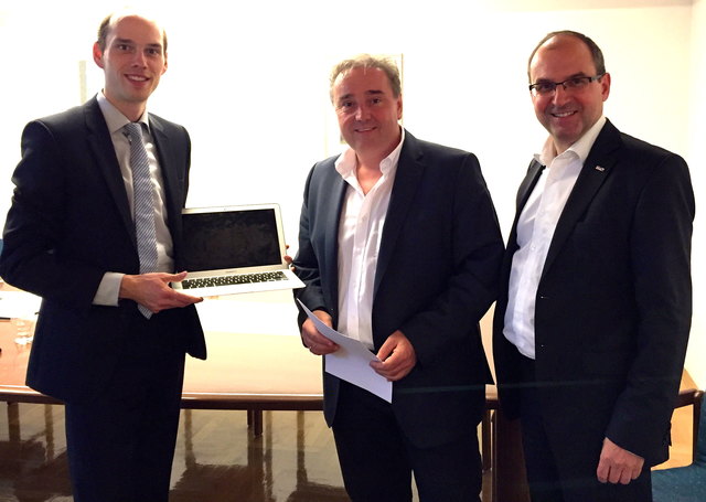 Neben WKO Weiz Chef Vinzenz Harrer forcieren auch WKO Regionalstellenleiter Andreas Schlemmer und Projektmitarbeiter Florian Herzog den Breitbandausbau im Bezirk.