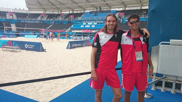 Peter Eglseer (re.) mit Daniel Müllner in Baku | Foto: Privat