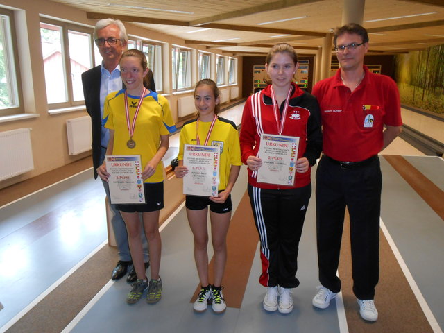 Die Top 3 bei den U14-Mädchen: Caroline Futschek, Maja Katharina Nikolic und Lisa-Marie Pimperl | Foto: ÖSKB