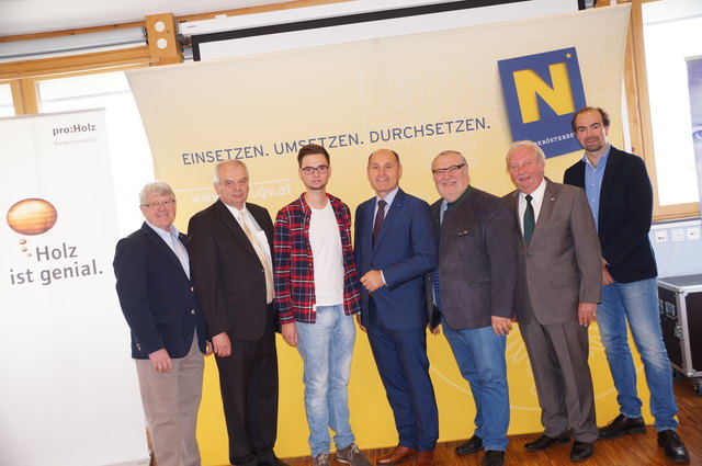 Johann Ostermann, Helmut Mitsch, Bern Hofleitner-Bartmann, Wolfgang Sobotka, Josef Breitner, Franz Schrimpl und Leo Moser