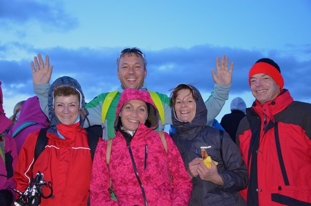 Fritz Strobl (h.) mit (v.l.): Gertrude Schuster, Edith Ceray, Ingeborg Glanzer und Richard Rabanser.
