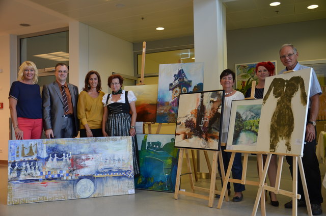 Acht Künstler aus der Steiermark und Kärnten präsentierten im Rehazentrum St. Radegund ihre Kunstwerke. | Foto: Sauseng