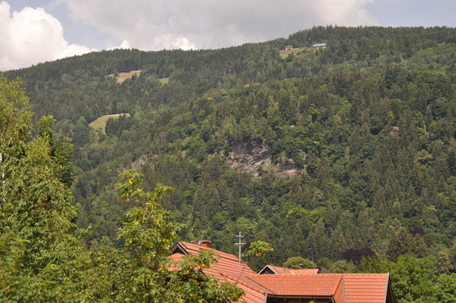 In dieser Felswand oberhalb von Steindorf nistet ein Schwarzstorch | Foto: Friessnegg