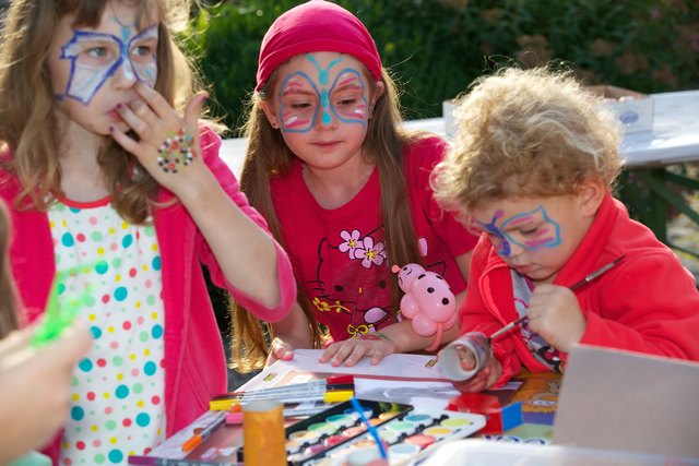 Foto vom Kinder- und Bastelgarten: zu sehen von links nach rechts: Hanna Hölzl, Valentina Sevcik, Paulina Fürnhammer | Foto: Ginterstorfer