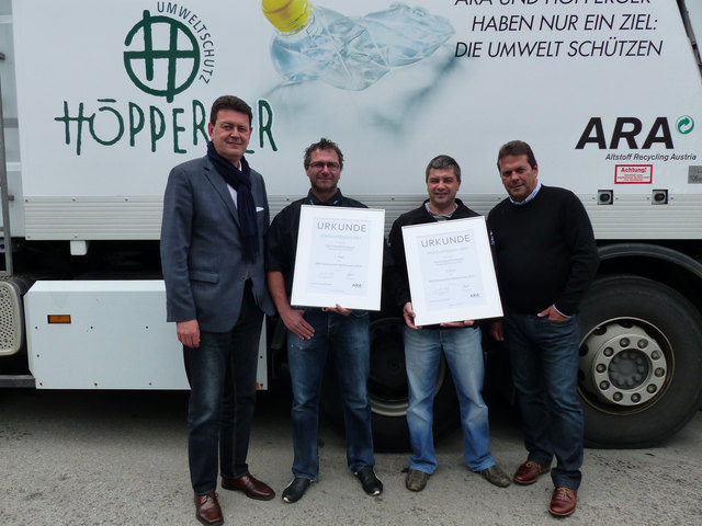 Hans Baumgartner (ARA), Gerald Griessner, Roland Griessner und Harald Höpperger (von links).