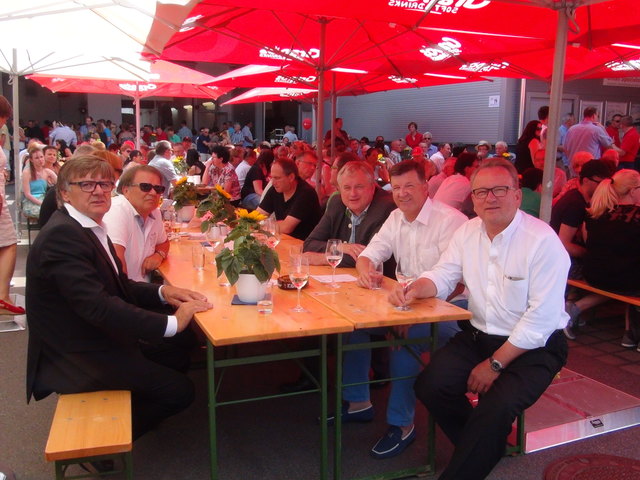 Unter den Ehrengästen waren neben Spartenobmann Gerhard Wohlmuth (l.) auch RSTL Josef Majcan, Vizebgm. Karlheinz Hödl und Gamlitz-Bgm. Karl Wratschko.