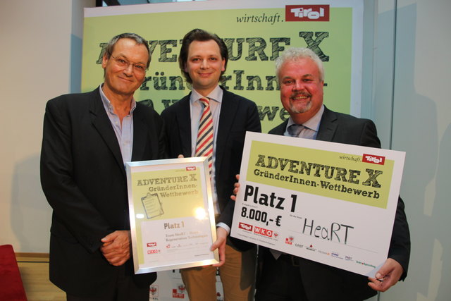 Gewannen den adventure X und damit 8000 Euro: Michael Grimm, Johannes Holfeld und Christian Dorfmüller