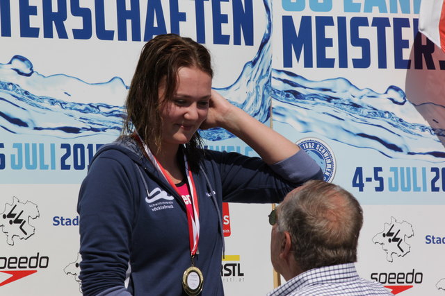 Madita Untersberger bei der Siegerehrung