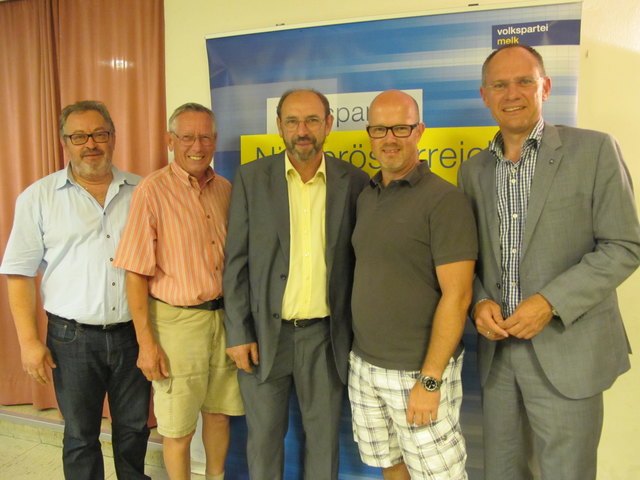 Franz Engelmaier, Kurt Viertler, Franz Freitag, Arnd Herröder und Gerhard Karner.