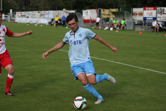 Mit einer Maßflanke bereitete Juri Schirkow das 1:0 für Dynamo Moskau vor. | Foto: Peter Leitner