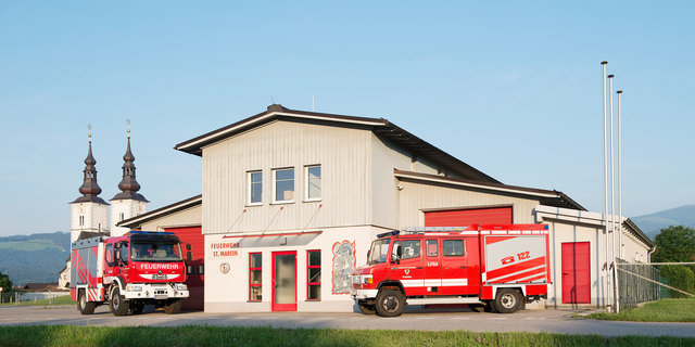 Das im Jahre 2001 neu errichtete Rüsthaus in St. Marein ist modernst ausgestattet