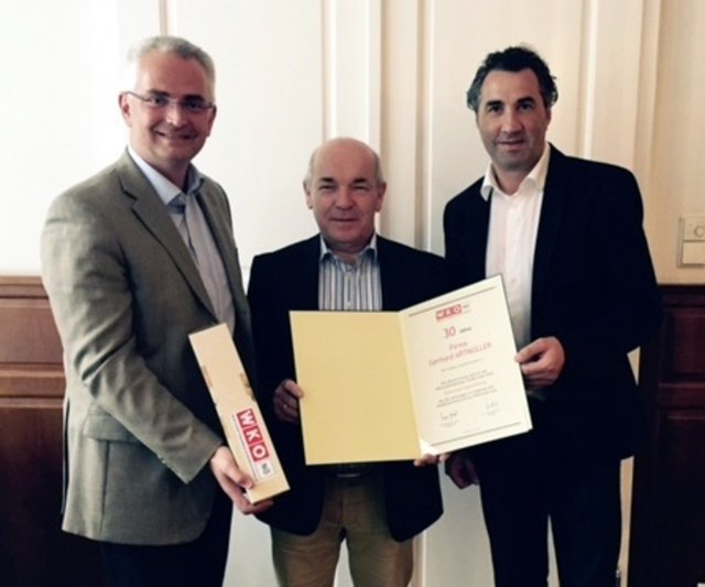 WK-Leiter Andreas Geierlehner, Gerhard Artmüller, WK-Obmann Reinhard Mösl