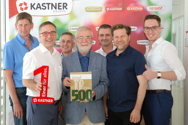 Andreas Blauensteiner MBA, Christof Kastner, Mag. Wolfgang Siller, KR Peter Kastner, Mag. Herwig Gruber, Prok. Stefan Kastner, Rainer Neuwirth (v.l.).