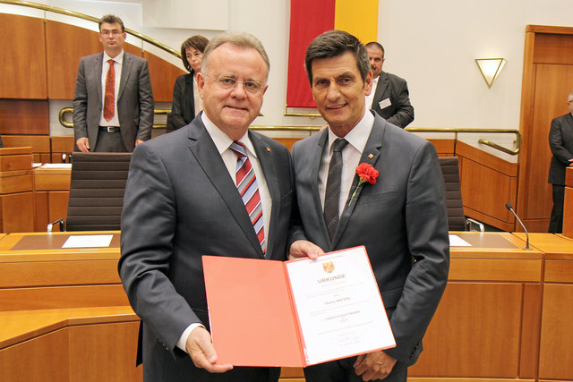 Neuer Präsident des Landtages ist der bisherigeSPÖ-Klubobmann Christian Illedits (SPÖ).