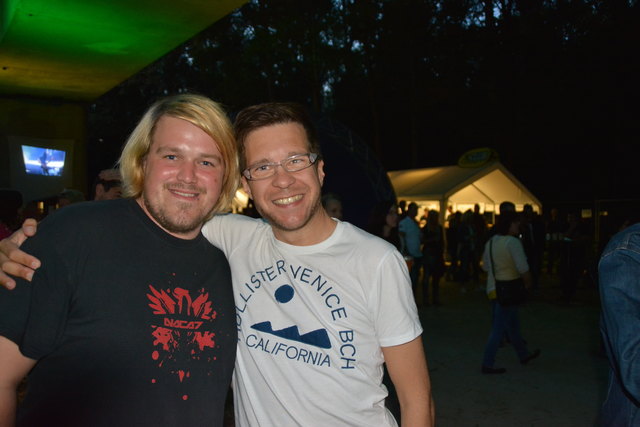 Bezirksblätter-Redakteure in Feierlaune: Daniel Butter und Christian Trinkl | Foto: Schmied
