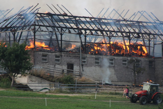 Brand bei Leonhartsberger in Mitterdörfel 28, Bad Kreuzen | Foto: Zinterhof