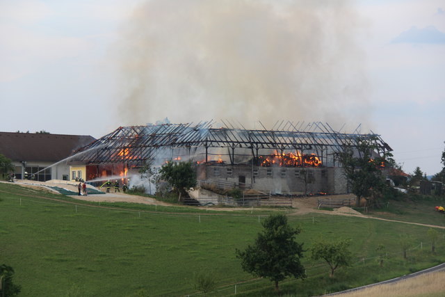 Brand bei Leonhartsberger in Mitterdörfel 28, Bad Kreuzen | Foto: Zinterhof